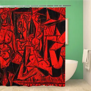 Bathroom Shower Curtain The Story of Picasso Improvisation Artist Alternative Reproduction World Polyester Fabric 72x72 inches 
Bathroom Shower Curtain The Story of Picasso Improvisation Artist Alternative Reproduction World Polyester Fabric 72x72 inches