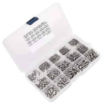 480pcs M2 M3 M4 304 Stainless Steel Hex Socket Head Cap Screws Nut Kit Set + Box
480pcs M2 M3 M4 304 Stainless Steel Hex Socket Head Cap Screws Nut Kit Set + Box