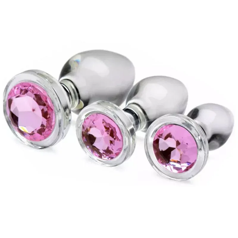 Анальная пробка Glas Amethyst Rain Butt Plug, бесцветный, до 8 см GLAS-62 - Glas - Анальные пробки - Купить