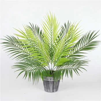 

Artificial Fern Plants Plastic Tropical Palm Tree Leaves Branch Home Garden Decoration Photography Wedding Decor Leaves