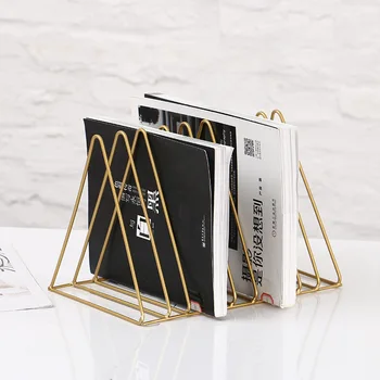 Creative Wrought Iron Gold Book Holder Triangular Book Holder Desktop Finishing Book Stand Office Document Storage Shelf
Creative Wrought Iron Gold Book Holder Triangular Book Holder Desktop Finishing Book Stand Office Document Storage Shelf
