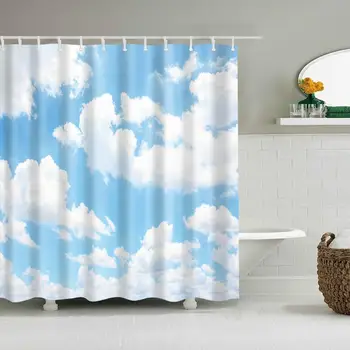 Waterproof Thicken White Clouds in Blue Sky Bathroom Polyester Mildew Proof Bath Tub Shower Curtain with 12 pcs Hooks
Waterproof Thicken White Clouds in Blue Sky Bathroom Polyester Mildew Proof Bath Tub Shower Curtain with 12 pcs Hooks