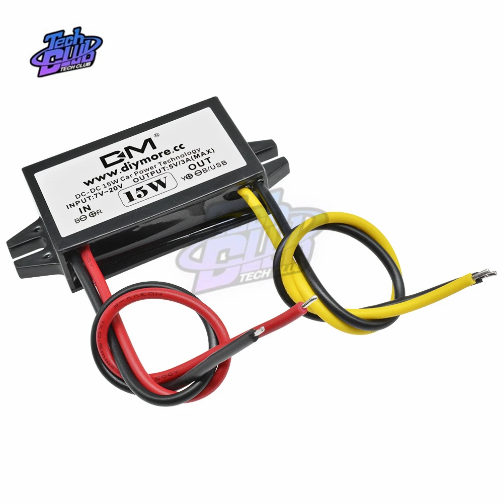 DC-DC 12V to 5V 3A Converter Module 5W Step Down Power Output Adapter Car Display Waterproof Power Supply Module
DC-DC 12V to 5V 3A Converter Module 5W Step Down Power Output Adapter Car Display Waterproof Power Supply Module