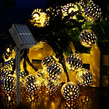 Battery/Solar Power LED Ball String 12M 100LEDs Moroccan Metal Ball Christmas Garland Light String Bedroom Garden Decoration
Battery/Solar Power LED Ball String 12M 100LEDs Moroccan Metal Ball Christmas Garland Light String Bedroom Garden Decoration