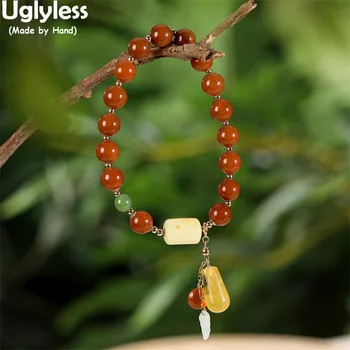Uglyless Elastic Rope Adjustable Gemstones Beading Bracelets for Women Natural Agate Beeswax Amber Charms Bracelets 925 Silver
Uglyless Elastic Rope Adjustable Gemstones Beading Bracelets for Women Natural Agate Beeswax Amber Charms Bracelets 925 Silver