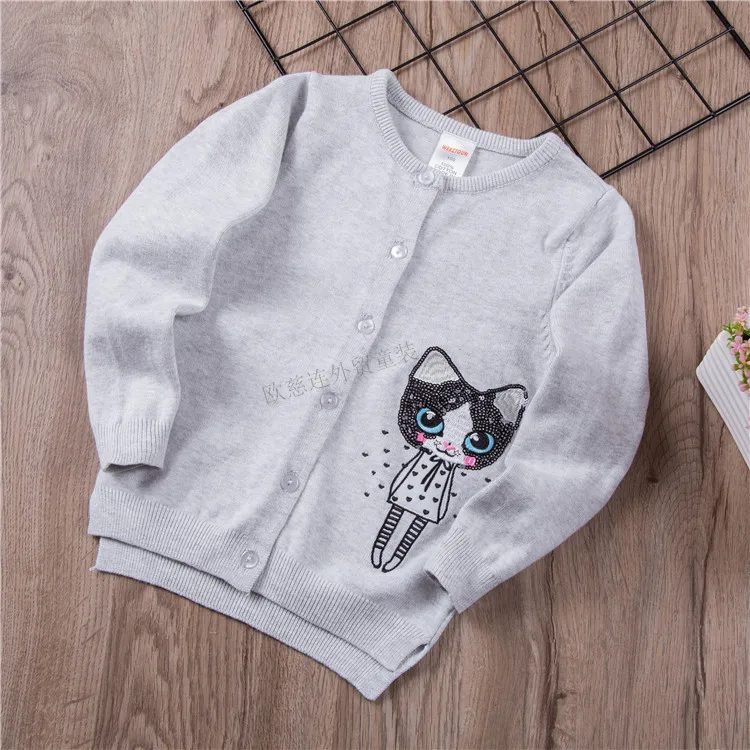 CHILDREN'S Sweater New Style Girls Sequin Knitted Cardigan Europe And America Children Cat Embroidered Sweater Coat W18141
CHILDREN'S Sweater New Style Girls Sequin Knitted Cardigan Europe And America Children Cat Embroidered Sweater Coat W18141