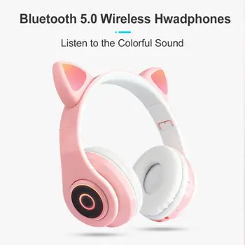 New Bluetooth Headphones Wireless Over Ear Cat Ear Headphones LED Volume Control For Mobile Xiaomi Iphone Sumsamg Tablet
New Bluetooth Headphones Wireless Over Ear Cat Ear Headphones LED Volume Control For Mobile Xiaomi Iphone Sumsamg Tablet