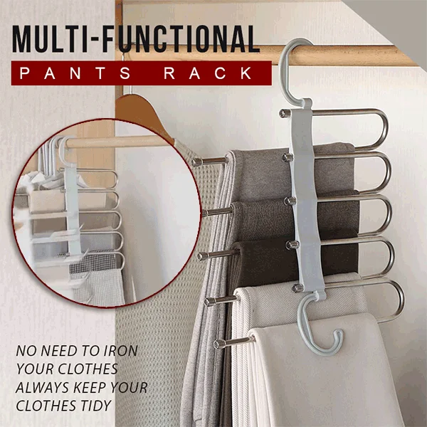 5 In 1 Pants Rack 5 Levels Stainless Steel Multi-functional Wardrobe Magic Hanger Clothes Hanger Pants Racks Storage Hanger
5 In 1 Pants Rack 5 Levels Stainless Steel Multi-functional Wardrobe Magic Hanger Clothes Hanger Pants Racks Storage Hanger