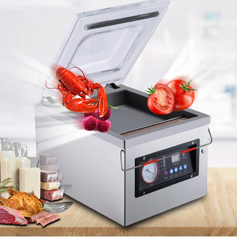 

HB-320 Desktop Vacuum Food Packaging Machine Fully Automatic Commercial Large Packing Machine Compressed Cooked Food Vacuum