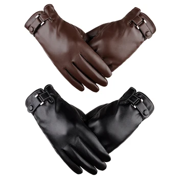 Unisex Touch Screen Windproof Warm Gloves Velvet Lining Driving Mittens Winter PU Leather Motorcycle Full Finger Gloves
Unisex Touch Screen Windproof Warm Gloves Velvet Lining Driving Mittens Winter PU Leather Motorcycle Full Finger Gloves