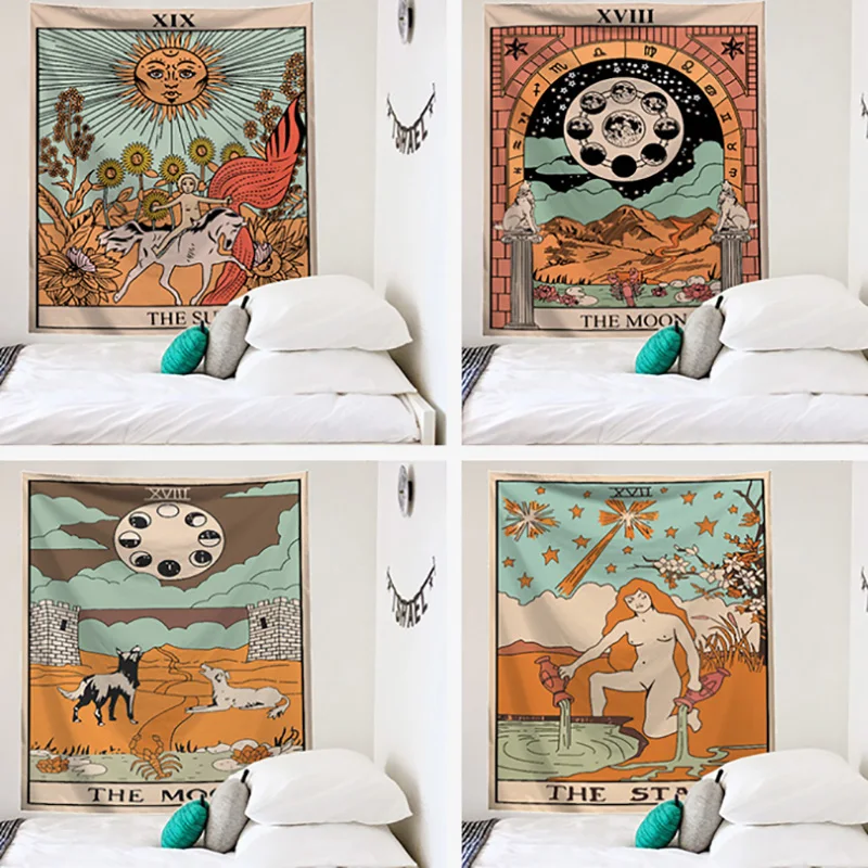 95*73cm Thin Style Tarot Tablecloth Astrology Sofa Cover Tapestry Tarot Board Game Accessorie 22 Kinds Beautiful Pattern
95*73cm Thin Style Tarot Tablecloth Astrology Sofa Cover Tapestry Tarot Board Game Accessorie 22 Kinds Beautiful Pattern