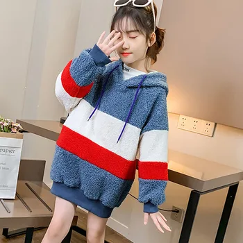 Children's Patchwork Woolen Sweaters Kids Winter 2020 Hooded Thickened Warm Sweatshirts Kids Wawn Outerwears Tops Girls Hoodies
Children's Patchwork Woolen Sweaters Kids Winter 2020 Hooded Thickened Warm Sweatshirts Kids Wawn Outerwears Tops Girls Hoodies