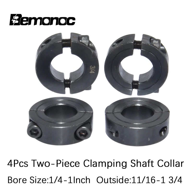 Bemonoc 4Pcs Two-Piece Clamping Shaft Collar 1/4 3/8 1/2 3/4 7/8 1" Bore Black Oxide Set Screw Style Double Split Shaft Collar
Bemonoc 4Pcs Two-Piece Clamping Shaft Collar 1/4 3/8 1/2 3/4 7/8 1" Bore Black Oxide Set Screw Style Double Split Shaft Collar