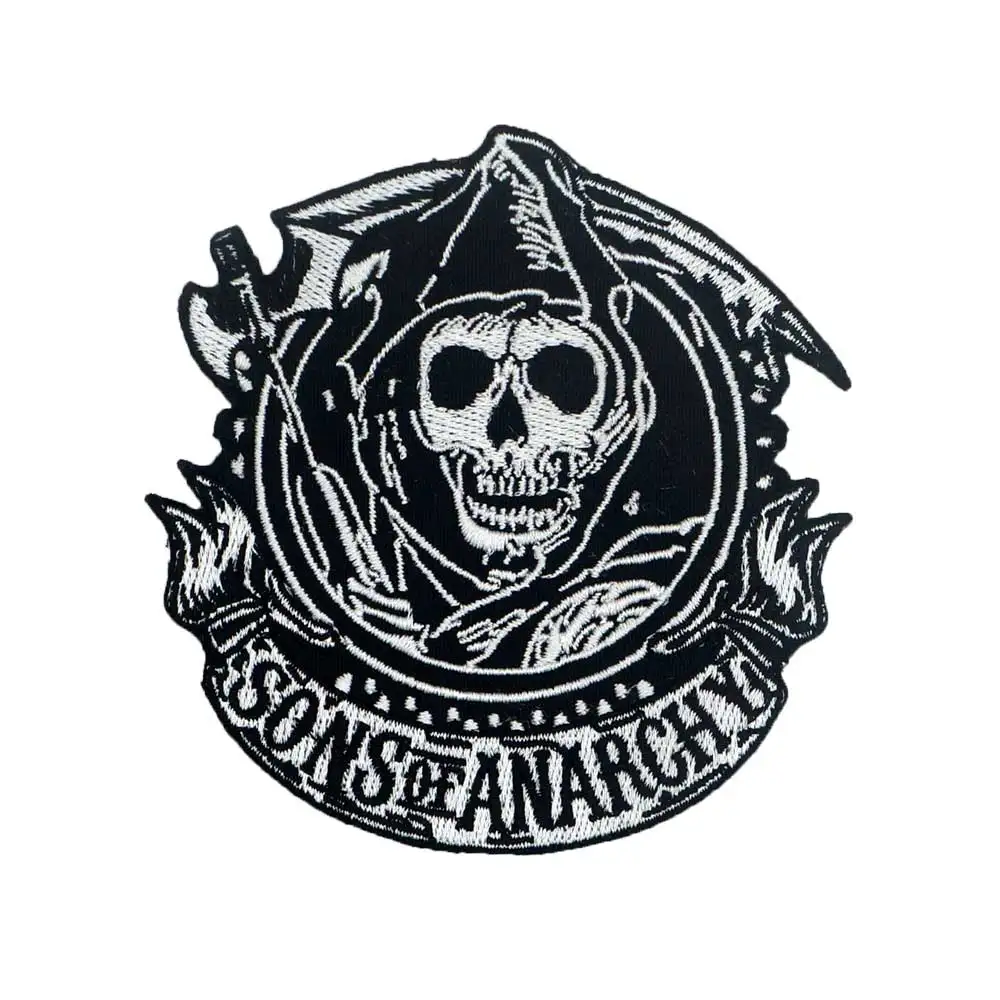SOA SON OF ANARCHY RIDER Embroidered iron on backing punk biker Patches 3 pcs /lot
SOA SON OF ANARCHY RIDER Embroidered iron on backing punk biker Patches 3 pcs /lot