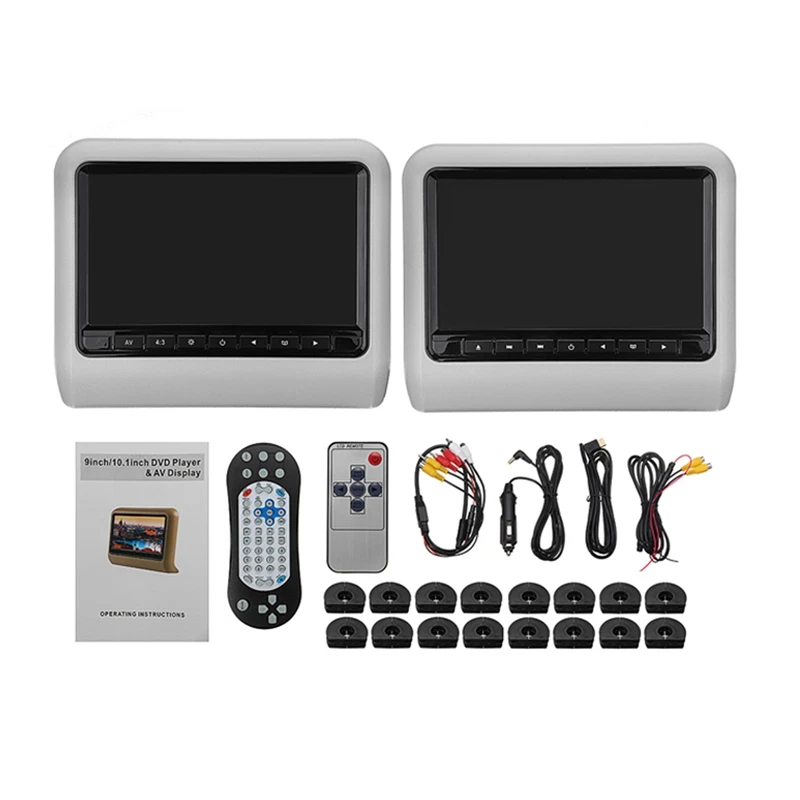 Car Headrest Display 9 Inch Dvd + Remote Control Av Player with Car Pillow Line Kit Universal Lcd Display
Car Headrest Display 9 Inch Dvd + Remote Control Av Player with Car Pillow Line Kit Universal Lcd Display