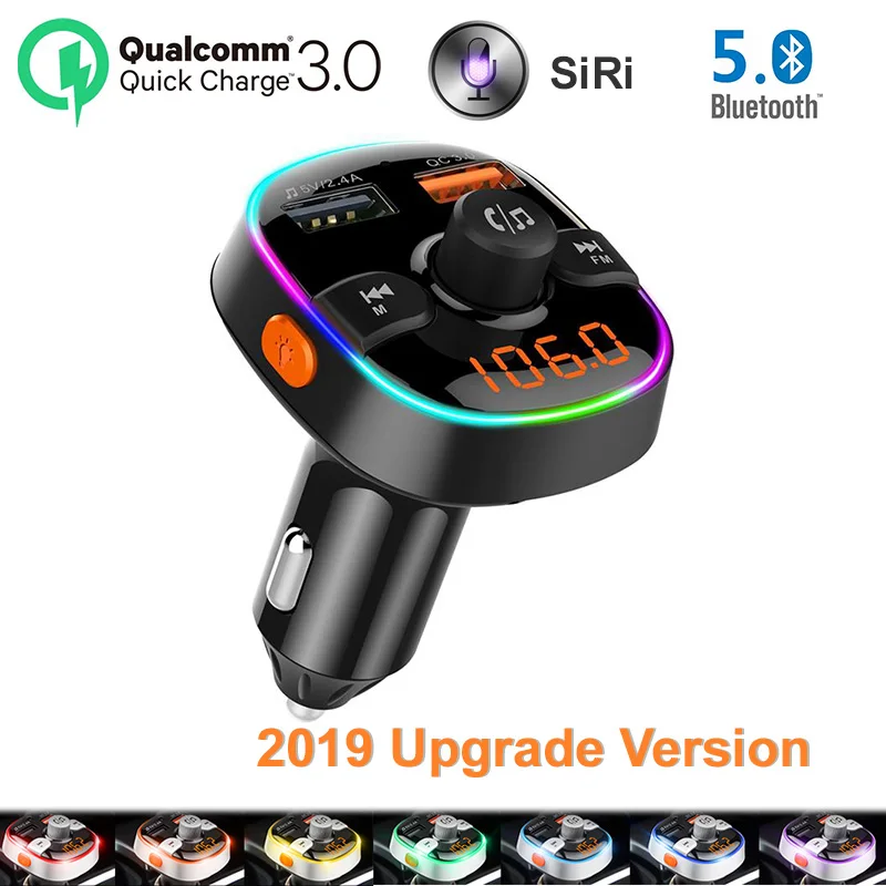 QC3.0 Car Bluetooth 5.0 FM Transmitter Wireless Handsfree Audio Receiver Auto MP3 Player Dual USB Fast Charger Car Accessories
QC3.0 Car Bluetooth 5.0 FM Transmitter Wireless Handsfree Audio Receiver Auto MP3 Player Dual USB Fast Charger Car Accessories