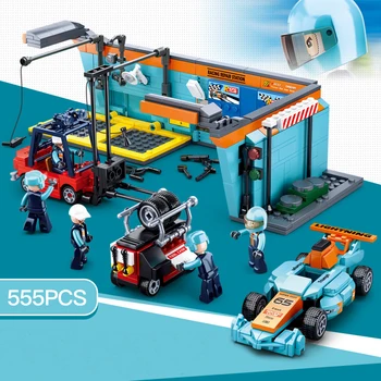 Formula Car Serving Station Brick Repair Compatible Racing 555 PCS Building Block Children Educational Toys
Formula Car Serving Station Brick Repair Compatible Racing 555 PCS Building Block Children Educational Toys