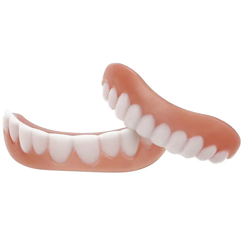Perfect Smile Veneers Upper and lower False teeth cover Comfort Fit Flex Denture Paste fake braces for Double row of teeth
Perfect Smile Veneers Upper and lower False teeth cover Comfort Fit Flex Denture Paste fake braces for Double row of teeth