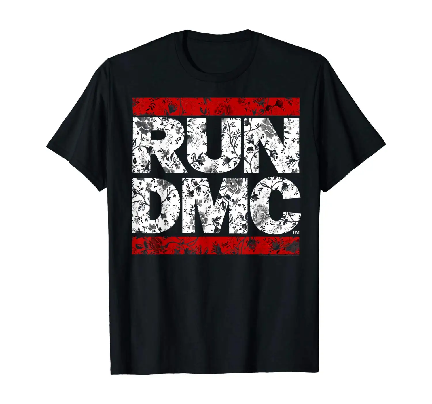 Футболка Run DMC с цветочным принтом для мужчин и женщин свободная футболка из 100%