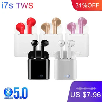 New i7s tws Wireless Headphones Air Bluetooth 5.0 Earphone Pod Handsfree inear Sports Headset with Charging Box,For Android/ iOS
New i7s tws Wireless Headphones Air Bluetooth 5.0 Earphone Pod Handsfree inear Sports Headset with Charging Box,For Android/ iOS