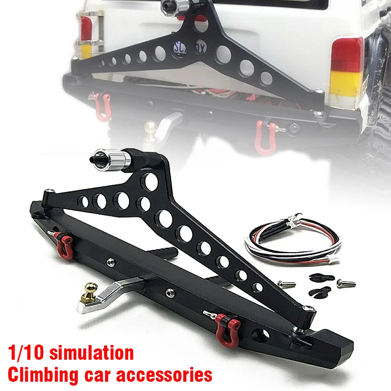 1PC Aluminum Alloy Rear Bumper With LED Lights Refit Upgrade Part for Axial 90046 RC Car Accessories
1PC Aluminum Alloy Rear Bumper With LED Lights Refit Upgrade Part for Axial 90046 RC Car Accessories