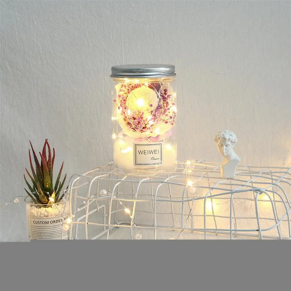 led dry flower bottle light night light for christmas new year