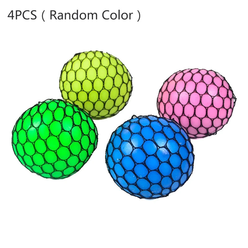 

Stress Relief Balls Mesh Squishy Balls Squeeze Grape Balls with Net Random Colors for Children and Adults