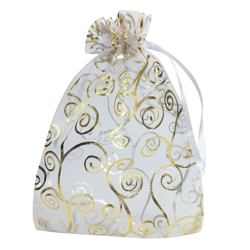 50pcs 5x7 Inches Drawstrings Organza Gift Candy Bags Wedding Favors Bags(White + Gold)
50pcs 5x7 Inches Drawstrings Organza Gift Candy Bags Wedding Favors Bags(White + Gold)