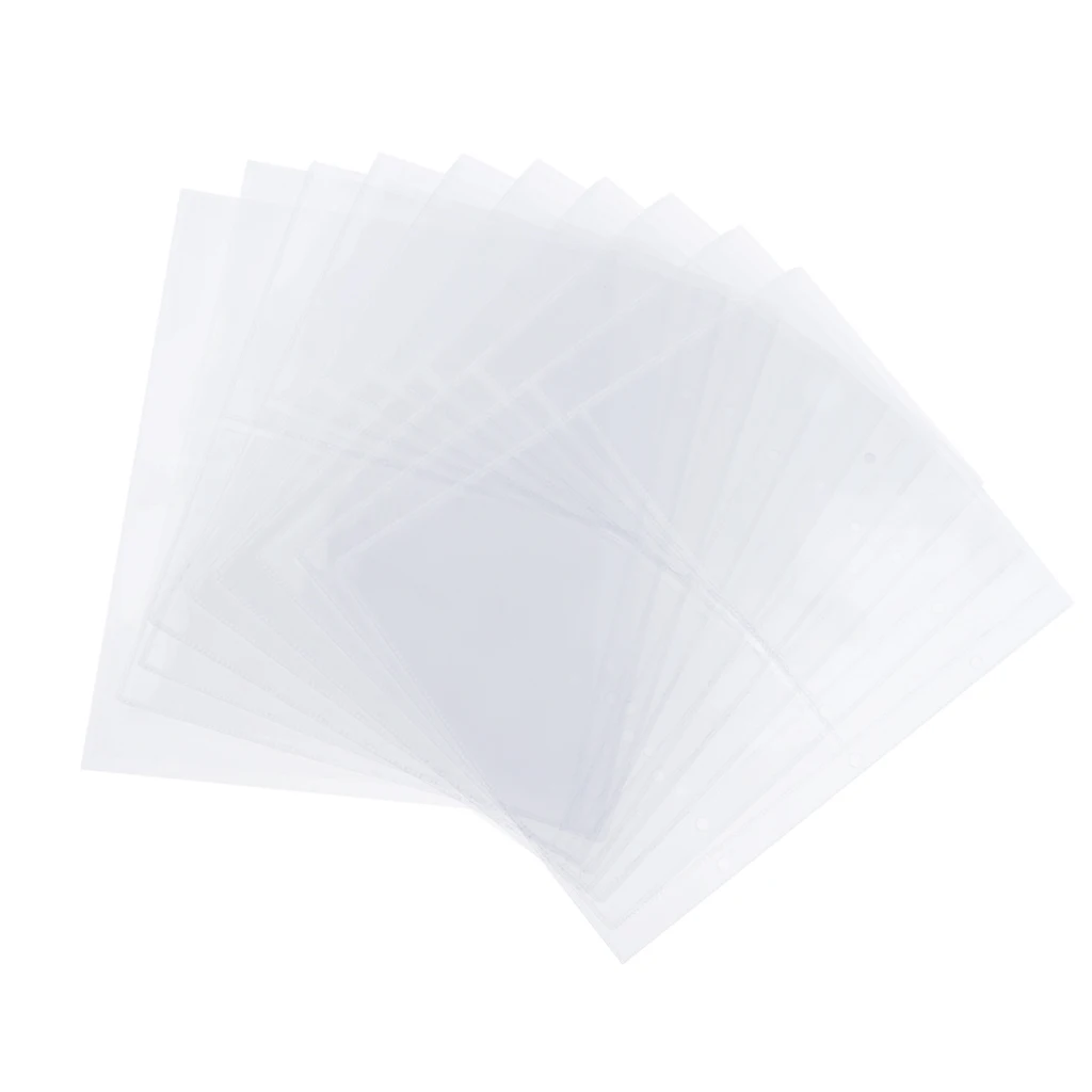 10 Sheet 2-Pockets Paper Money Holder Page Protectors Clear Plastic Sleeves 10 Sheet 2-Pockets Paper Money Holder Page Protectors Clear Plastic Sleeves
