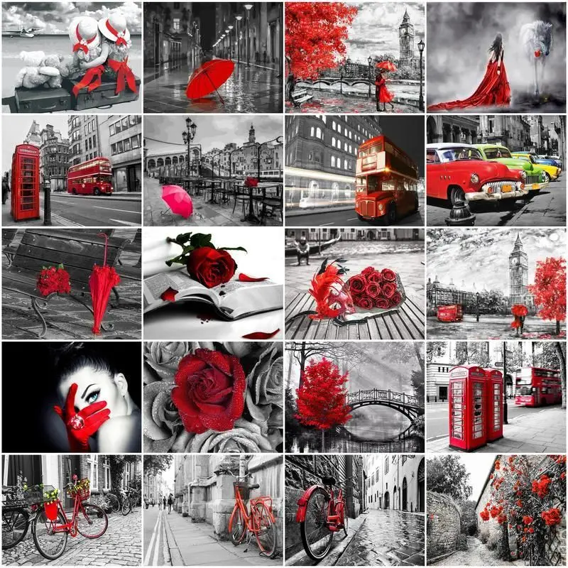 CHENISTORY Oil Painting By Numbers Red Bus Handpainted Painting Drawing On Canvas DIY Pictures By Number City Scenery Kits Home
CHENISTORY Oil Painting By Numbers Red Bus Handpainted Painting Drawing On Canvas DIY Pictures By Number City Scenery Kits Home