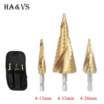 3PCS HSS Titanium Coated Spiral Grooved Step Drill Bit Set Multiple Hole Stepped up Bits for DIY Lovers
3PCS HSS Titanium Coated Spiral Grooved Step Drill Bit Set Multiple Hole Stepped up Bits for DIY Lovers