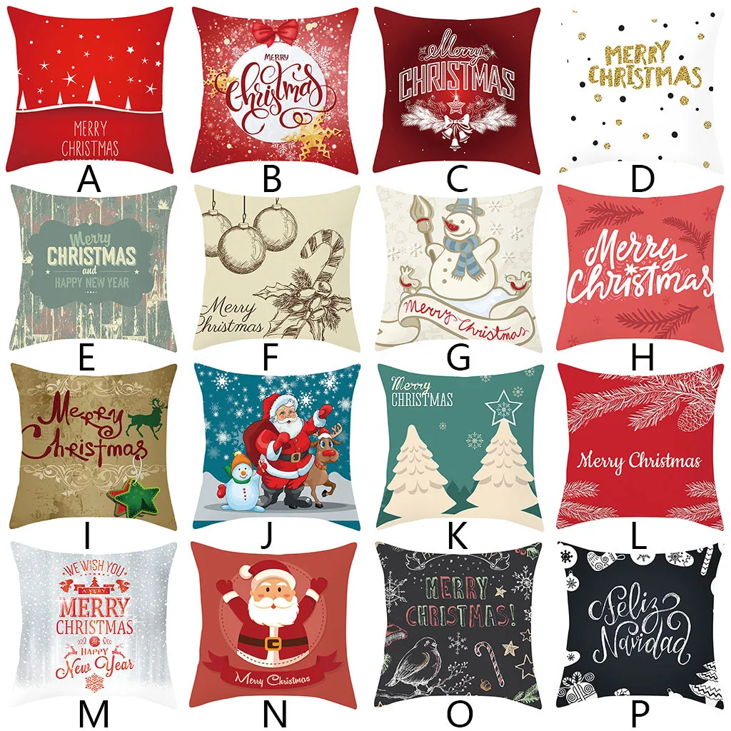 45cmX45cm Merry Christmas Decorative Pillowcases Polyester Christmas Cartoon Santa Claus Elk Throw Pillow Case Cover or16
45cmX45cm Merry Christmas Decorative Pillowcases Polyester Christmas Cartoon Santa Claus Elk Throw Pillow Case Cover or16