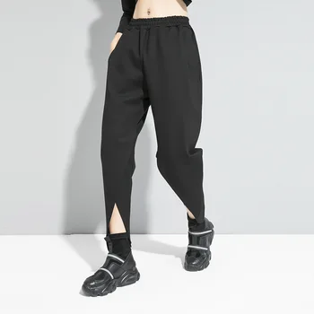 Irregular Trousers For Women Elastic Waist Casual Loose Pants Female Fashion Clothing 2020 Black Color Cold Styles Pants Z2
Irregular Trousers For Women Elastic Waist Casual Loose Pants Female Fashion Clothing 2020 Black Color Cold Styles Pants Z2