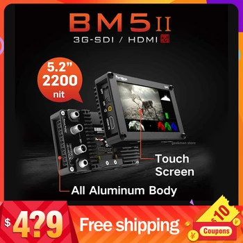 Portkeys BM5 II 2200nit 3G SDI/HDMI Super Bright Camera Control Touch Screen FHD on camera Monitor 
Portkeys BM5 II 2200nit 3G SDI/HDMI Super Bright Camera Control Touch Screen FHD on camera Monitor