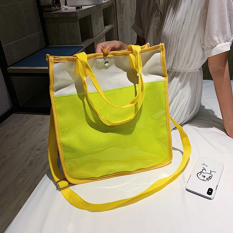 New Style Korean-style Canvas Bag Hand Women's Large Contrast Color Crossbody Bag Versatile Students Literature And Art Tote Bag
New Style Korean-style Canvas Bag Hand Women's Large Contrast Color Crossbody Bag Versatile Students Literature And Art Tote Bag