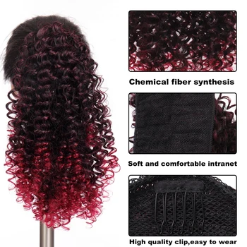 XUANGUANG Short Kinky Curly Drawstring Cooperate 2 Clips Ponytail Synthetic Curly Hair Extensions For Women
XUANGUANG Short Kinky Curly Drawstring Cooperate 2 Clips Ponytail Synthetic Curly Hair Extensions For Women