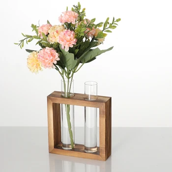 Glass Test Tube Flower Pot Hydroponic Plant Vase Terrarium Container Tabletop Terrarium Decor with Wood Stand Rack Garden Decor
Glass Test Tube Flower Pot Hydroponic Plant Vase Terrarium Container Tabletop Terrarium Decor with Wood Stand Rack Garden Decor