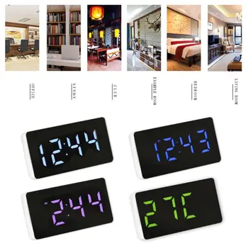 Portable LED Mirror Clock Multi-functional Electronic Alarm Clock with Time/Calendar/Temperature Alarm Decor for Home Room Use
Portable LED Mirror Clock Multi-functional Electronic Alarm Clock with Time/Calendar/Temperature Alarm Decor for Home Room Use