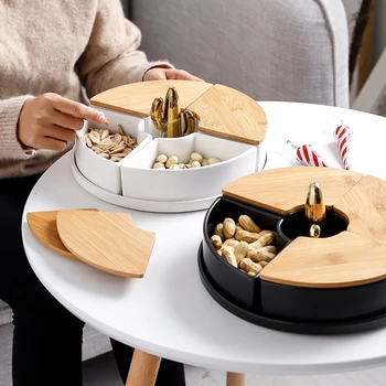 Ceramic Living Room Creative Four Grid Fruit Plate Compartment with Lid Snacks Snack Melon Seeds Candy Tray WY5
Ceramic Living Room Creative Four Grid Fruit Plate Compartment with Lid Snacks Snack Melon Seeds Candy Tray WY5