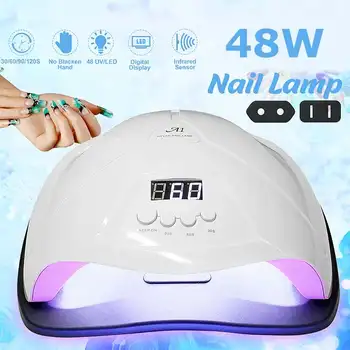 48W LED UV Nail Dryers Lamp Infrared Sensor 30/60/90s Timing LCD Display US/EU 48LED Gel Polish Curings Manicure Nail Art Kit
48W LED UV Nail Dryers Lamp Infrared Sensor 30/60/90s Timing LCD Display US/EU 48LED Gel Polish Curings Manicure Nail Art Kit