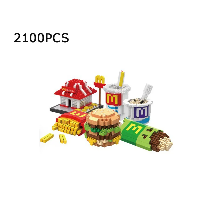Creator Delicious food micro diamond building block mcdonalds store hamburger meal cola Fries pie nanobricks toys collection
Creator Delicious food micro diamond building block mcdonalds store hamburger meal cola Fries pie nanobricks toys collection