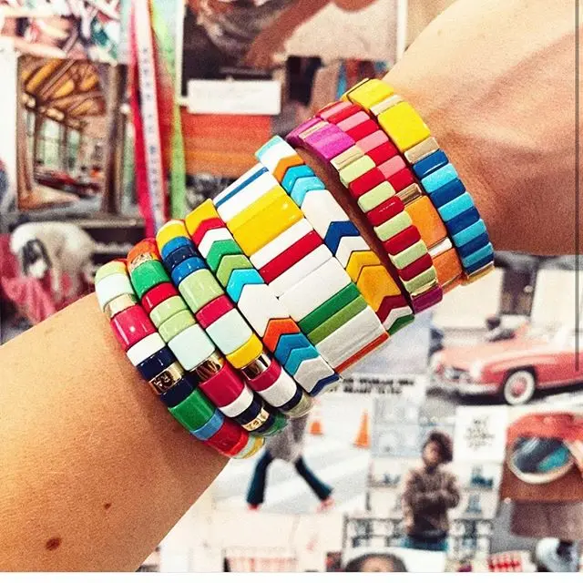 Flatfoosie Trendy Enamel Gold Rainbow Stackable Bracelet Homme Women Handmade Bohemian Bracelets Bangles Tile Accessories Gifts
Flatfoosie Trendy Enamel Gold Rainbow Stackable Bracelet Homme Women Handmade Bohemian Bracelets Bangles Tile Accessories Gifts