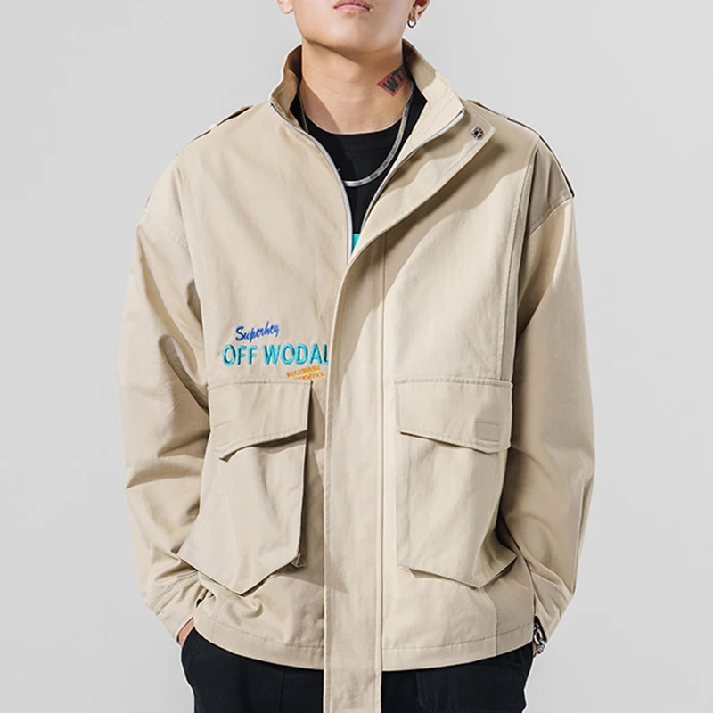 Men's Wear Casual Color Block Patchwork Letter Embroidery Loose Jacket Patch Pockets All-match Big Size Coat Streetwear MWJ188
Men's Wear Casual Color Block Patchwork Letter Embroidery Loose Jacket Patch Pockets All-match Big Size Coat Streetwear MWJ188