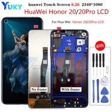 Écran tactile LCD avec châssis, 6.26 pouces, pour Huawei Nova 5T Honor 20, Original=