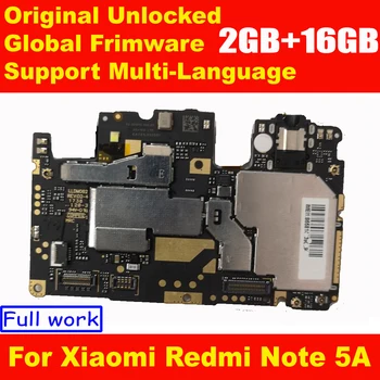 Original Unlocked MainBoard For Xiaomi Redmi Note 5A MotherBoard With Chips Circuits Flex Cable Global Frimware 16GB ROM MIUI
Original Unlocked MainBoard For Xiaomi Redmi Note 5A MotherBoard With Chips Circuits Flex Cable Global Frimware 16GB ROM MIUI