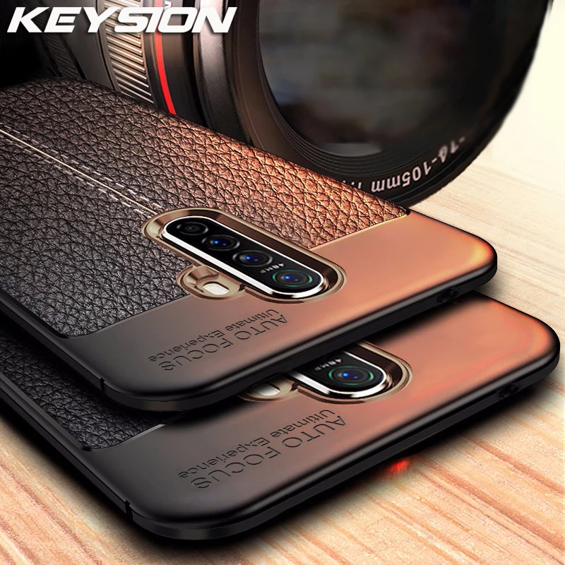 KEYSION противоударный чехол для телефона Realme X2 Pro XT Q 5 кожаный силиконовый накладка