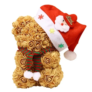 25cm Christmas PE Bear of Roses Bear Rose Flower Artificial New Year Gifts for Women Valentines Gift Gold 
25cm Christmas PE Bear of Roses Bear Rose Flower Artificial New Year Gifts for Women Valentines Gift Gold