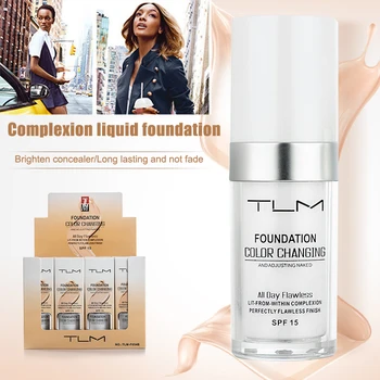 High Quality Temperature Change Color Liquid Foundation Brighten Portable Concealer Long Lasting No Fade 
High Quality Temperature Change Color Liquid Foundation Brighten Portable Concealer Long Lasting No Fade