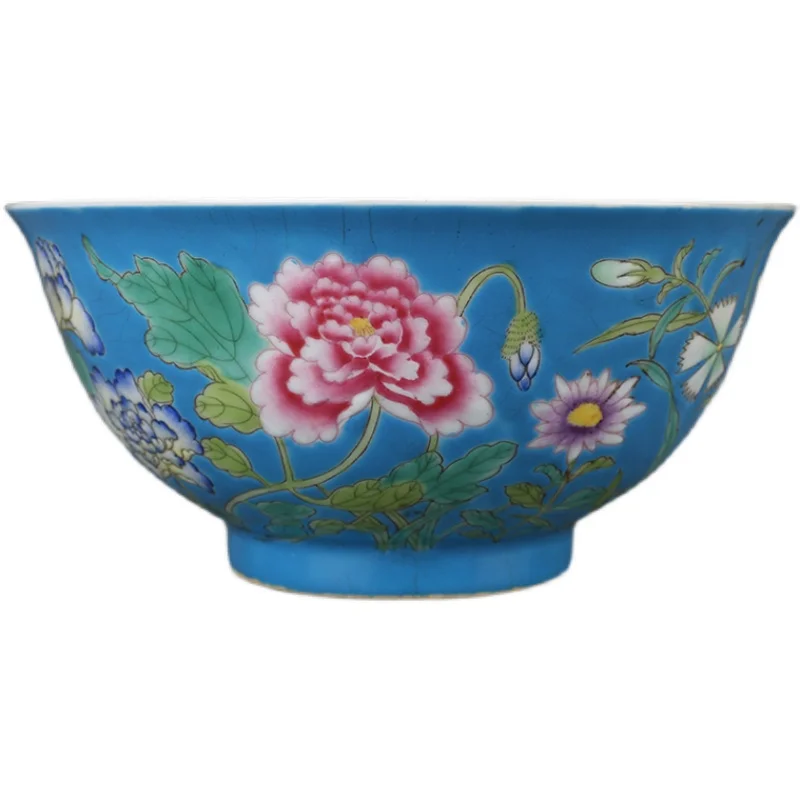 Kangxi Imperial Hand painted Blue Enamel Flower Bowl Of Qing Dynasty Antique Porcelain Collection
Kangxi Imperial Hand painted Blue Enamel Flower Bowl Of Qing Dynasty Antique Porcelain Collection