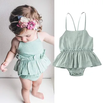 Summer Casual Newborn Infant Baby Girls Clothes Bodysuits Toddler Infant Sleeveless Lace Up Jumpsuit Dress Beach Outfits
Summer Casual Newborn Infant Baby Girls Clothes Bodysuits Toddler Infant Sleeveless Lace Up Jumpsuit Dress Beach Outfits